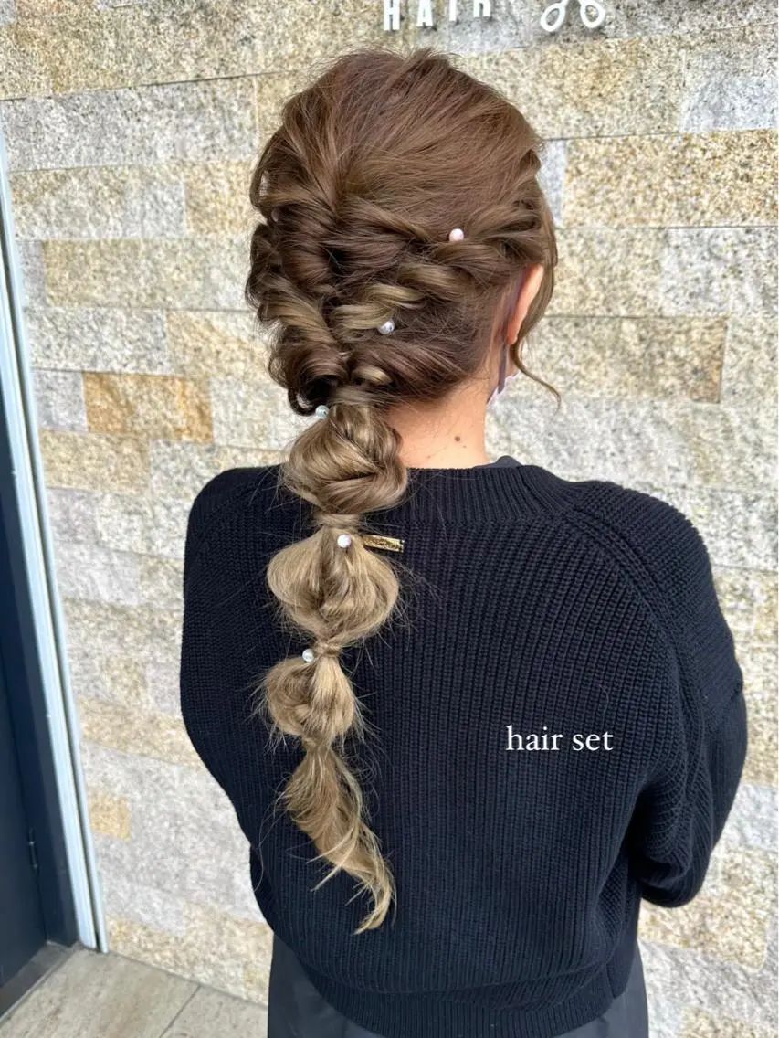ロング ヘアアレンジ ヘアセット recipe 黒木 彩那のヘアスタイル