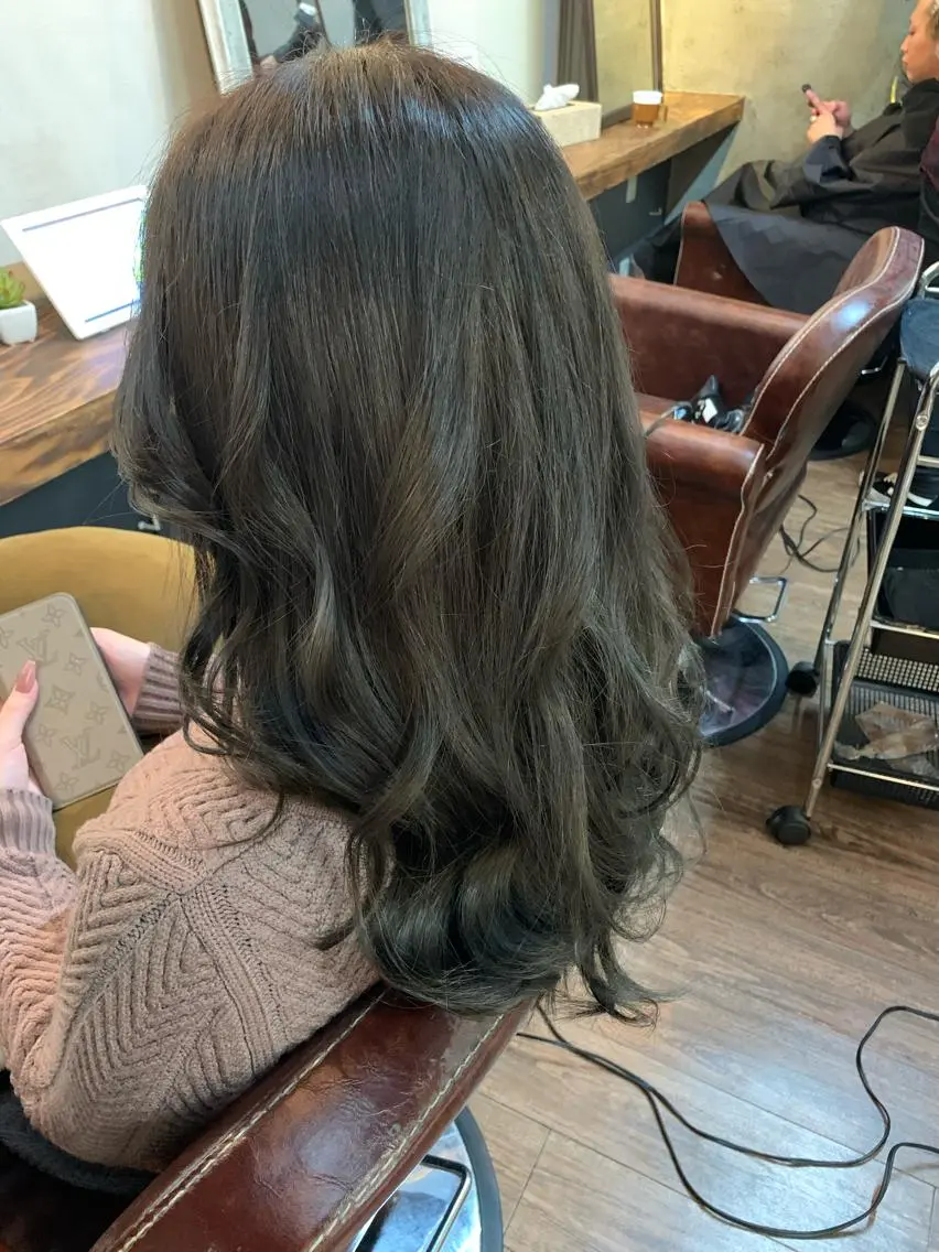 ロング ヘアカラー トリートメント ヘアセット ✨上村 潤平✨メンズヘア✨のヘアスタイル