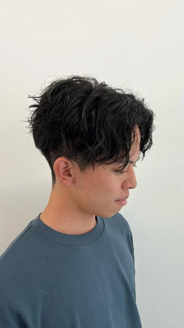 ショート パーマ メンズ 🏆メンズヘア特化 🥇代表りんぺーのヘアスタイル