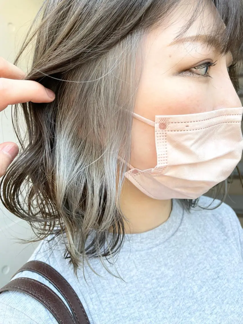 ショート カラー ヘアカラー トリートメント ✨透明感カラー✨ 髪質改善小顔カット✨のヘアスタイル