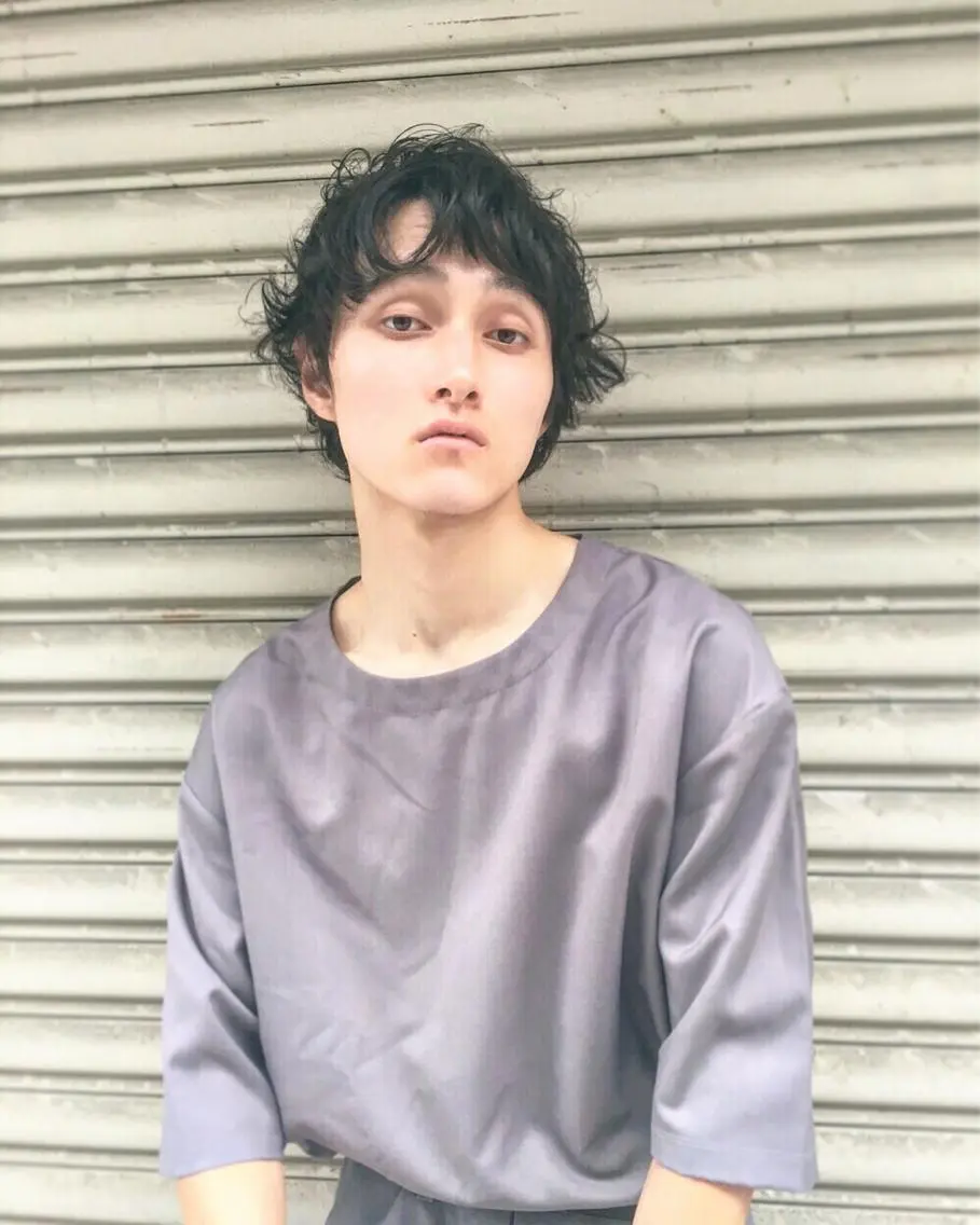 ショート パーマ ヘアアレンジ メンズ 柔らか垢抜けｶﾗｰと ｶｯﾄ🫧ASUKAのヘアスタイル
