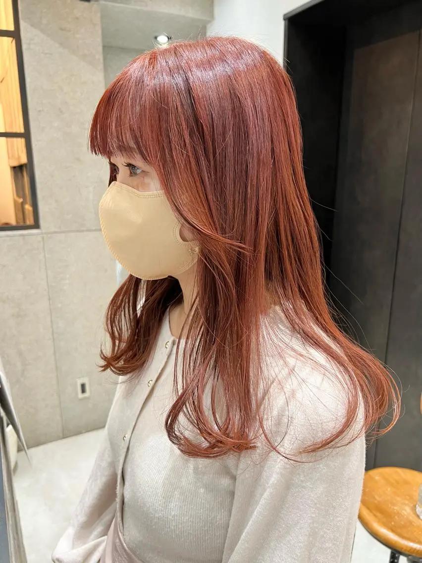 ロング カラー ベージュカラー ピンクカラー ピンクベージュ カット ヘアカラー 🌿ニュアンス/髪質 改善🌿Fukudaのヘアスタイル