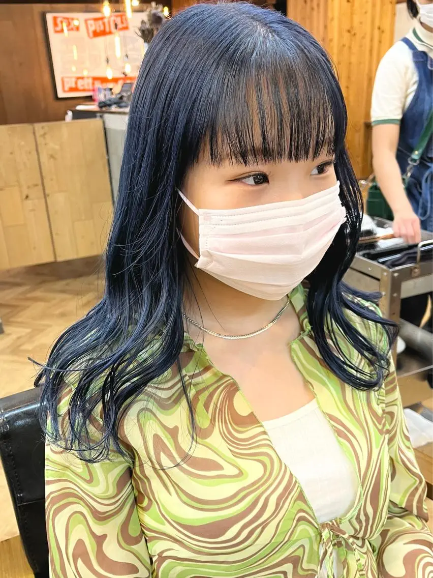 セミロング カラー ena/ブリーチなし 透明感・レイヤー🎀のヘアスタイル