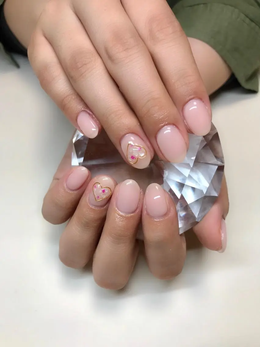 ネイル ハート 'mm  (ミリ) ＭＡＮＡＭＩのネイルデザイン