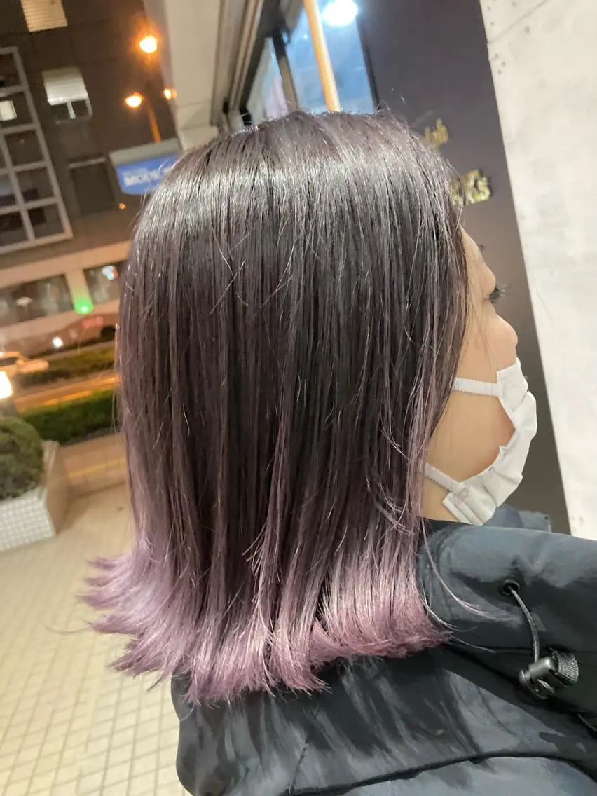 ミディアム カラー グラデーションカラー ラベンダーカラー カット ヘアカラー トリートメント SHAFT Ieiriのヘアスタイル