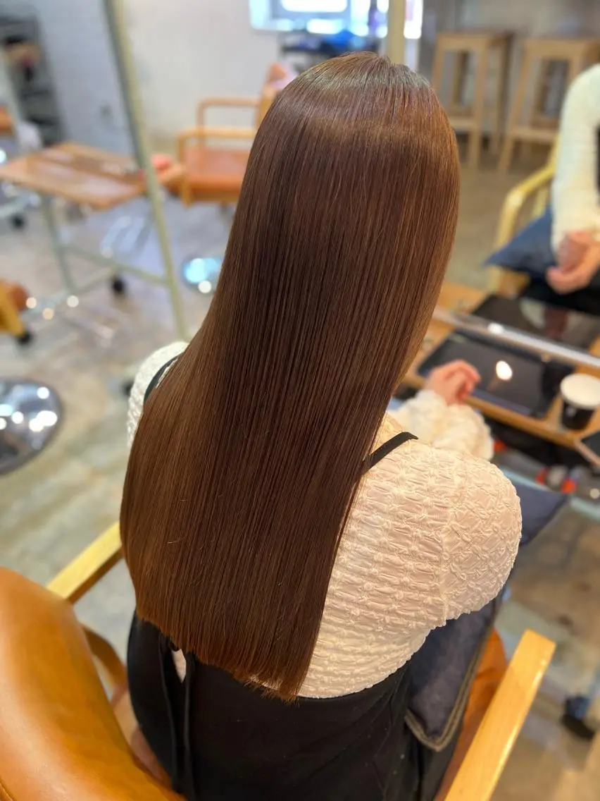 ロング カラー 縮毛矯正&髪質改善 ⭐️OGUのヘアスタイル