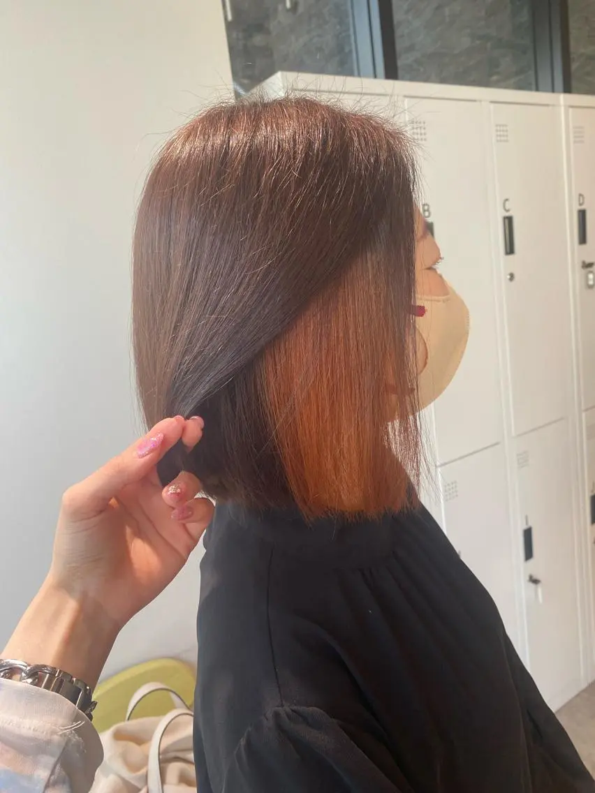 ショート カラー オレンジ カット ヘアカラー オスズ 🎀´-のヘアスタイル