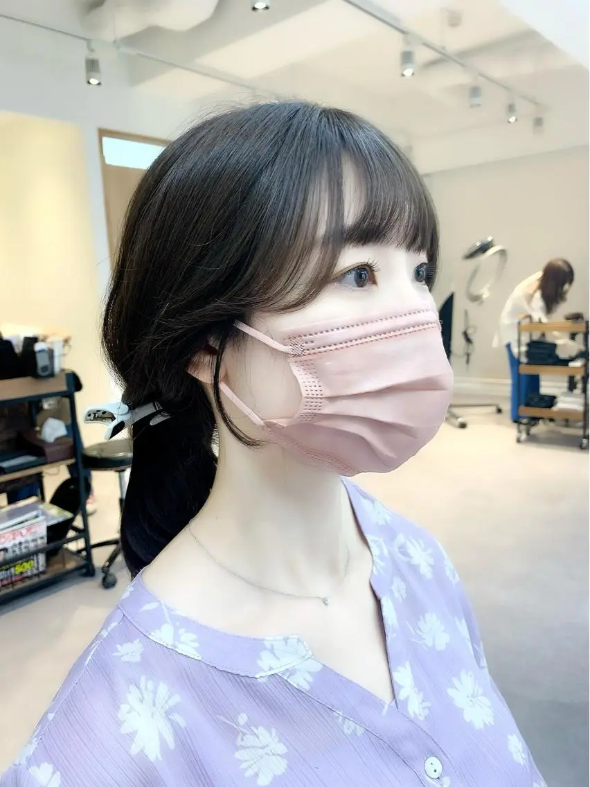 セミロング カラー パーマ ヘアアレンジ メンズ キッズ ネイル マツエク・マツパ アイブロウ 似合せレイヤー/ 柔らか透明感カラーのヘアスタイル