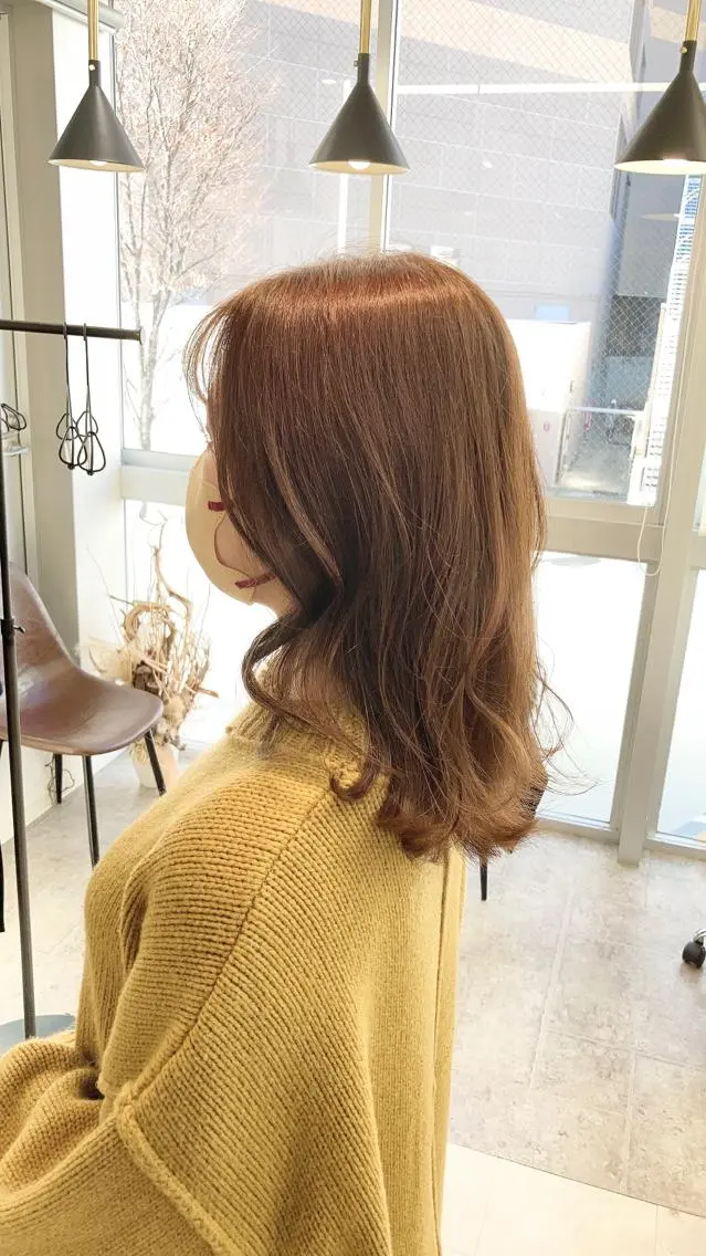 ミディアム カラー オリーブグレー カット ヘアカラー トリートメント Chainon　山中 拓也のヘアスタイル
