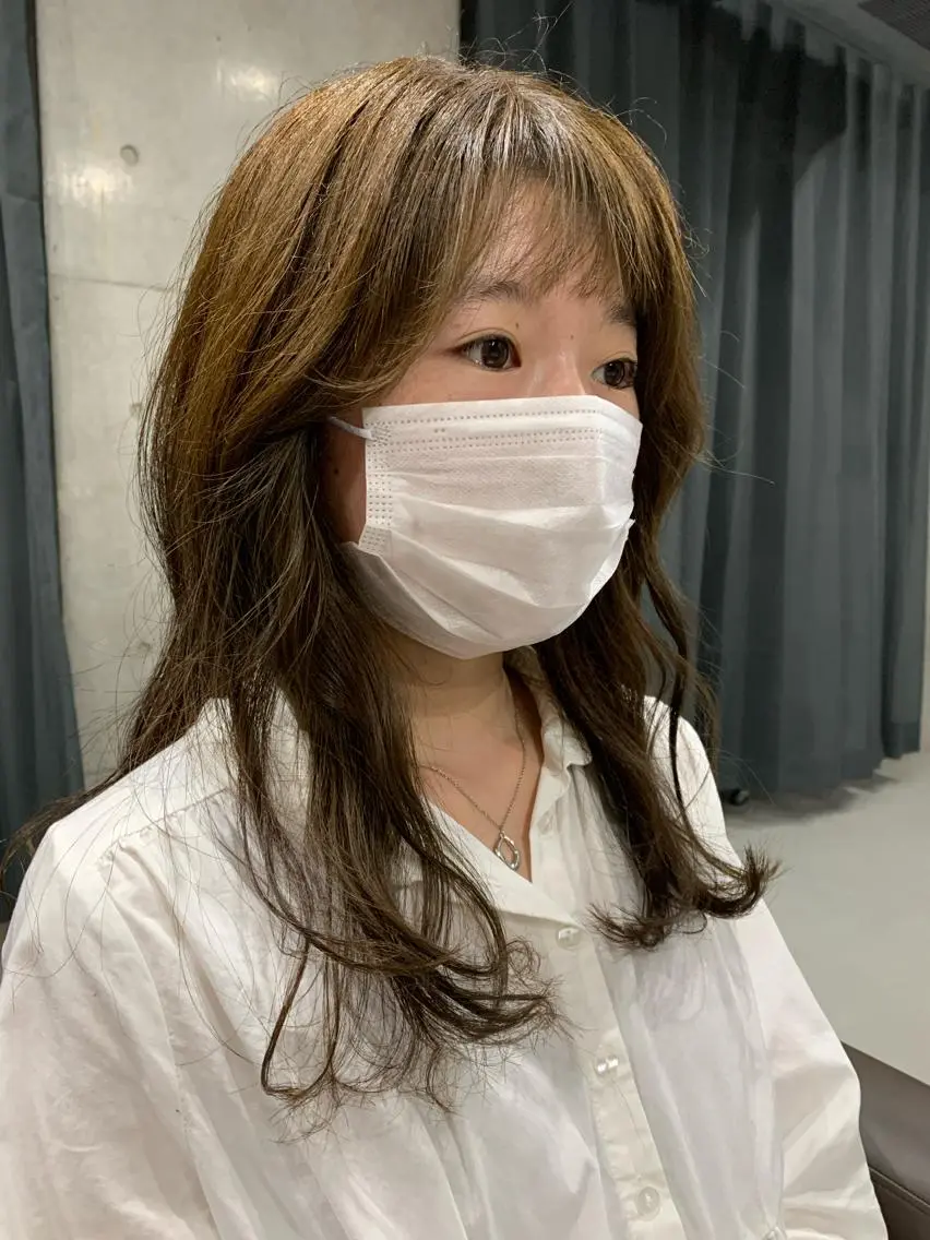 ロング カラー ボブパーマコテ巻き風 パーマNo1深江秀平のヘアスタイル