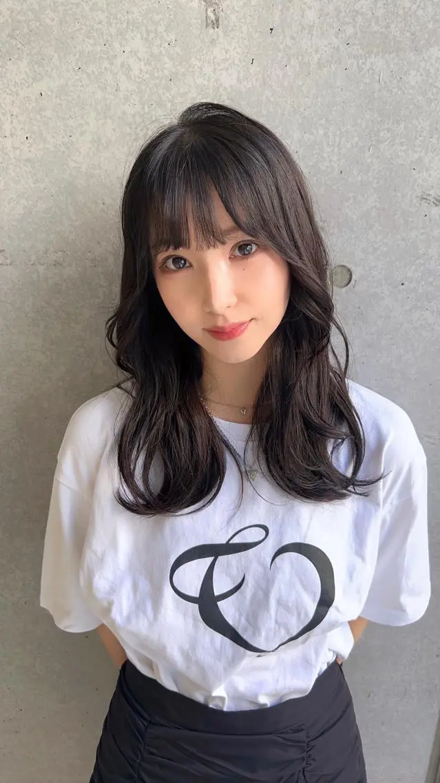 ミディアム カラー カット レイヤー×韓国 🇰🇷鈴木啓太のヘアスタイル
