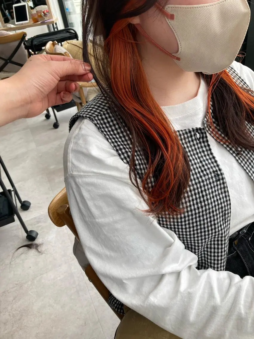 ロング カット ヘアカラー トリートメント ✨色持ちの良い艶 カラー✨蟹江真世のヘアスタイル