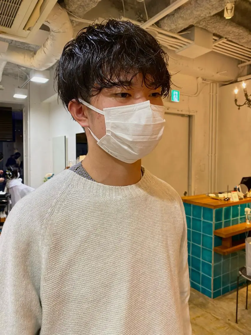 ショート パーマ メンズ メンズパーマ トリートメント おしゃれパーマ メンズ特化/みーまんのヘアスタイル