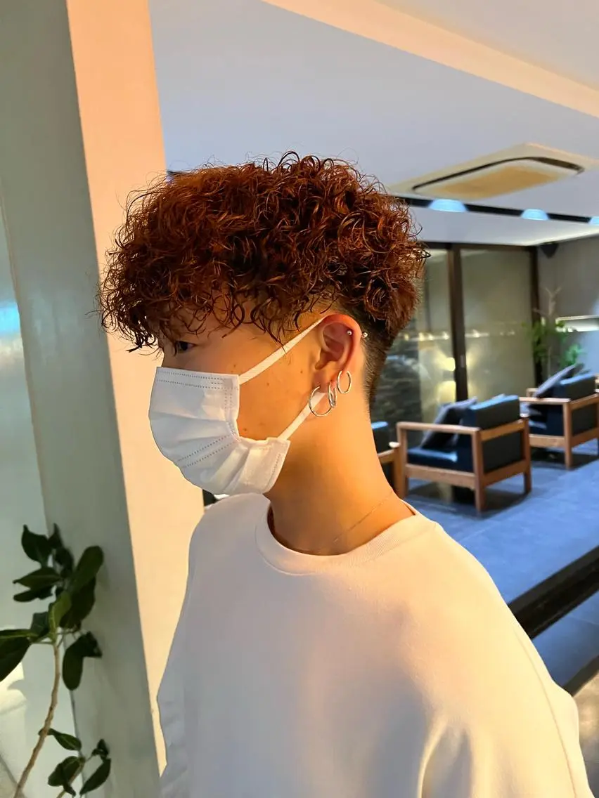 パーマ メンズ カット ヘアカラー トリートメント 中井 一葉のヘアスタイル