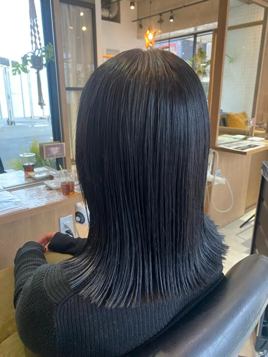 ミディアム カット FERIA池田 石田較貴のヘアスタイル