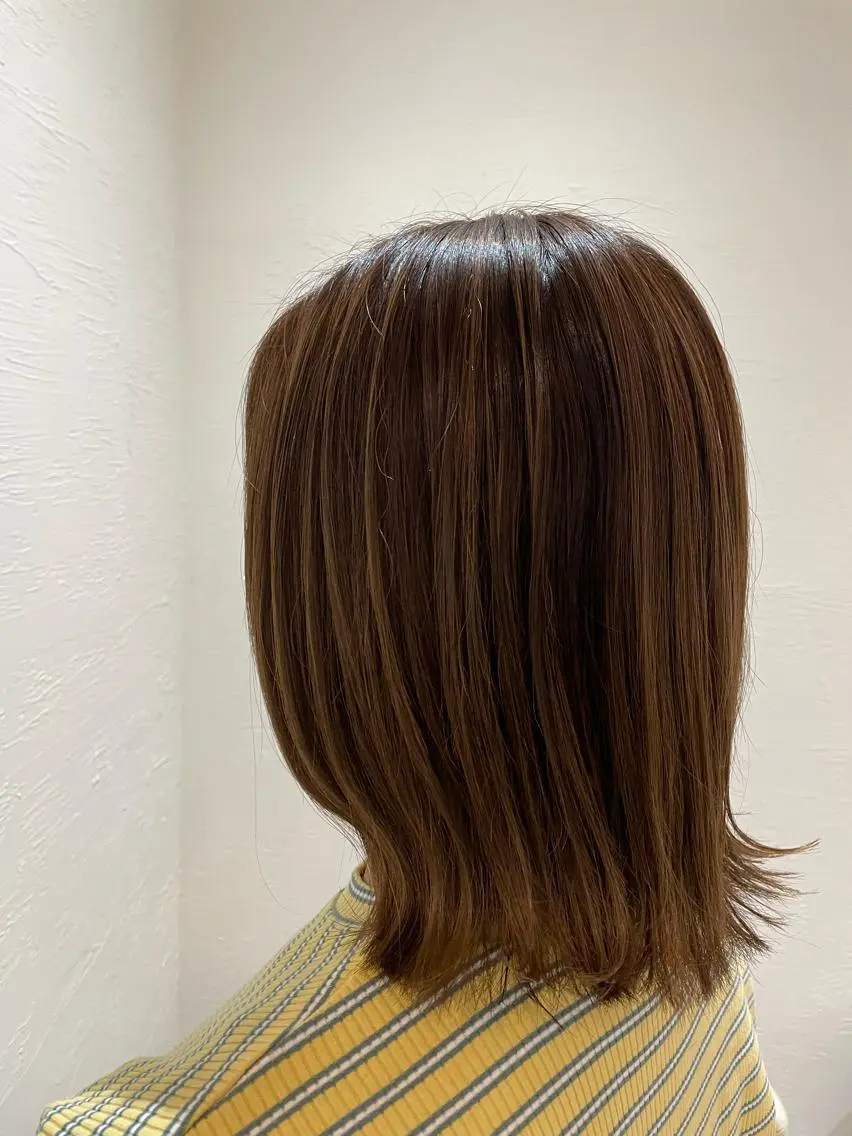 ショート 切りっぱなしボブ ボブ 外ハネヘア 守川 七海のヘアスタイル