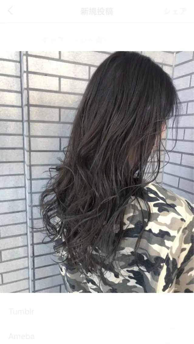 ロング カラー アディクシーカラー アッシュ ブルーカラー ブルーアッシュ グレージュ 中村 よしひでのヘアスタイル