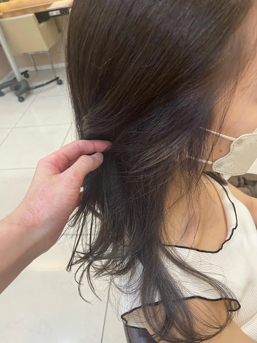ミディアム カラー ヘアアレンジ カット ヘアカラー トリートメント リリー /Men's/パーマのヘアスタイル