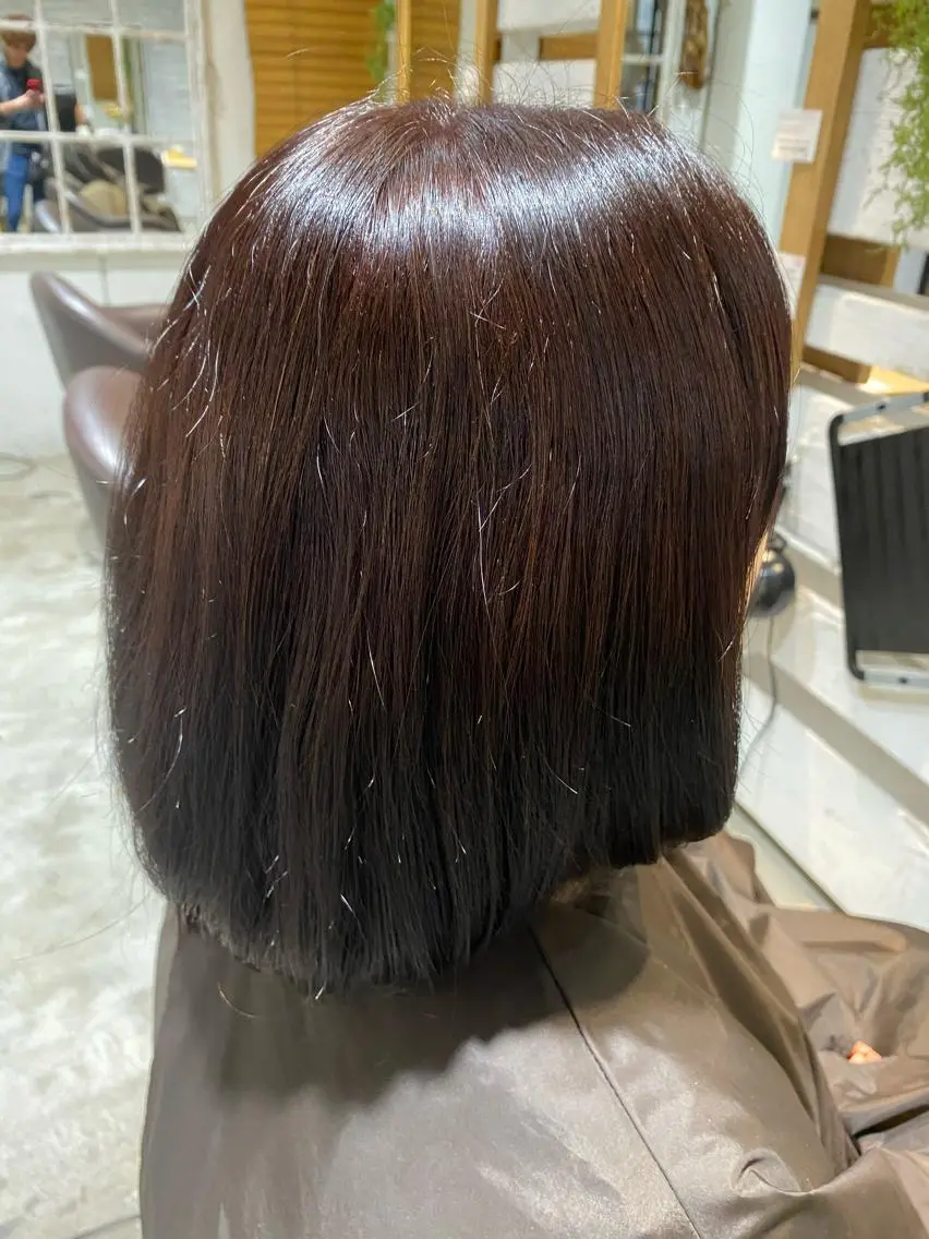 ミディアム カラー カット ヘアカラー 長濱 俊のヘアスタイル
