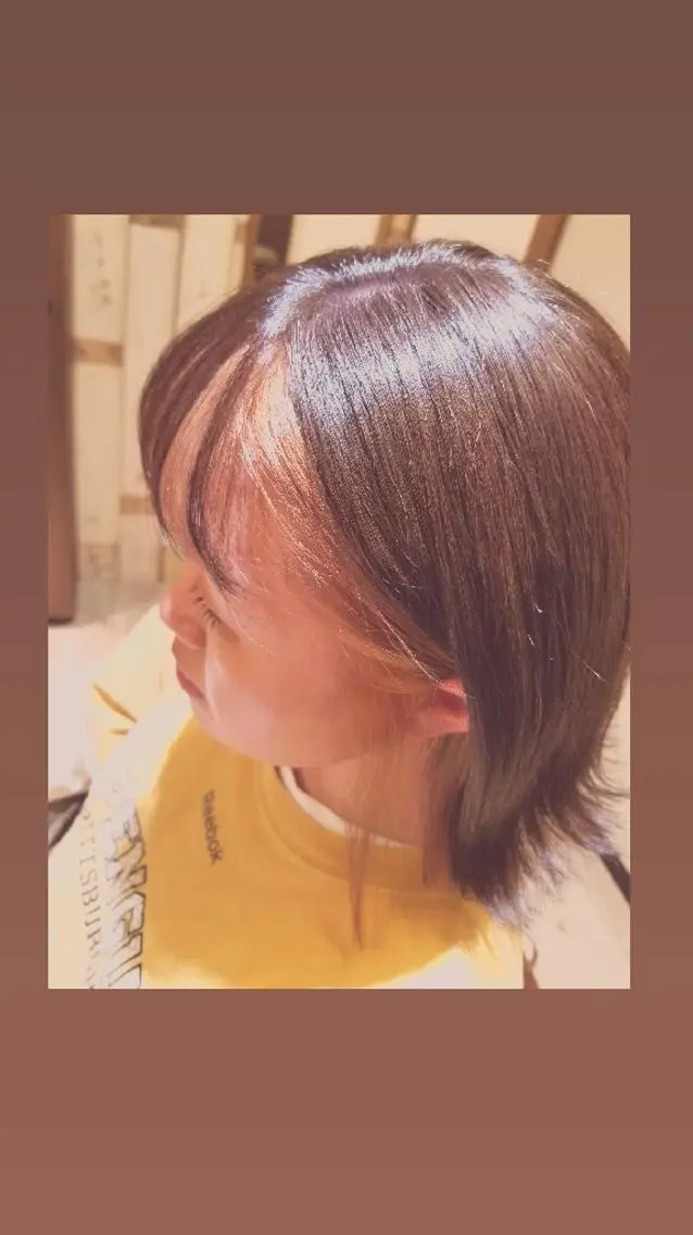 カラー ミディアム ベージュカラー オレンジ オレンジベージュ ヘアカラー 松江 幸世のヘアスタイル