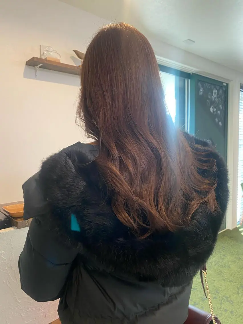 ロング カット ヘアカラー トリートメント 桑原 菜摘のヘアスタイル