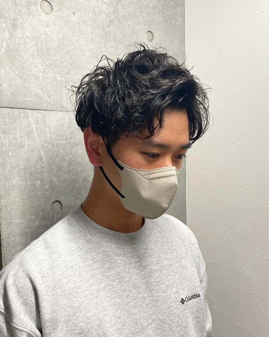 ショート パーマ メンズ メンズモテパーマ💙 fuwaのヘアスタイル