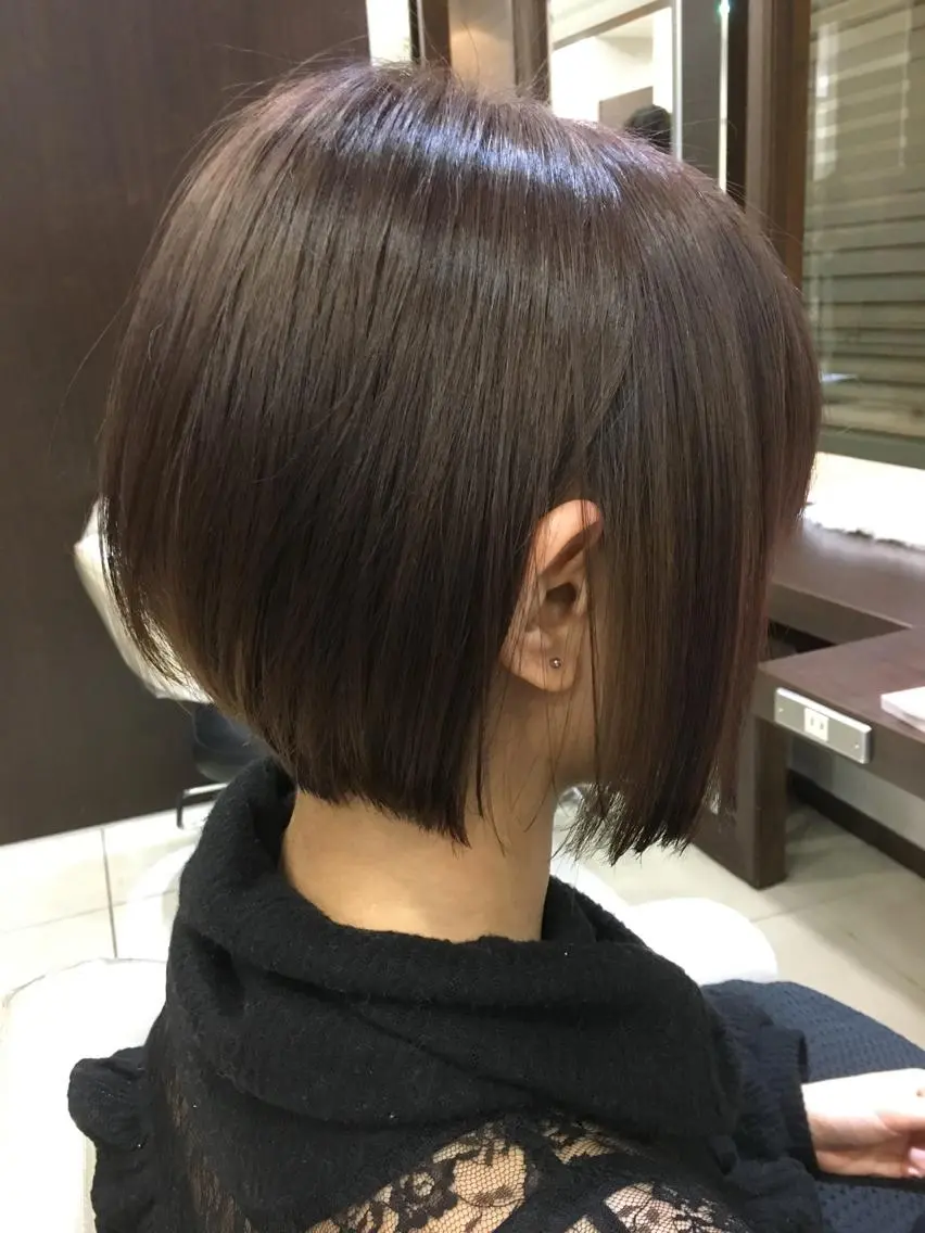 ショート カラー ブリーチ パープルカラー 寺内 紳悟のヘアスタイル