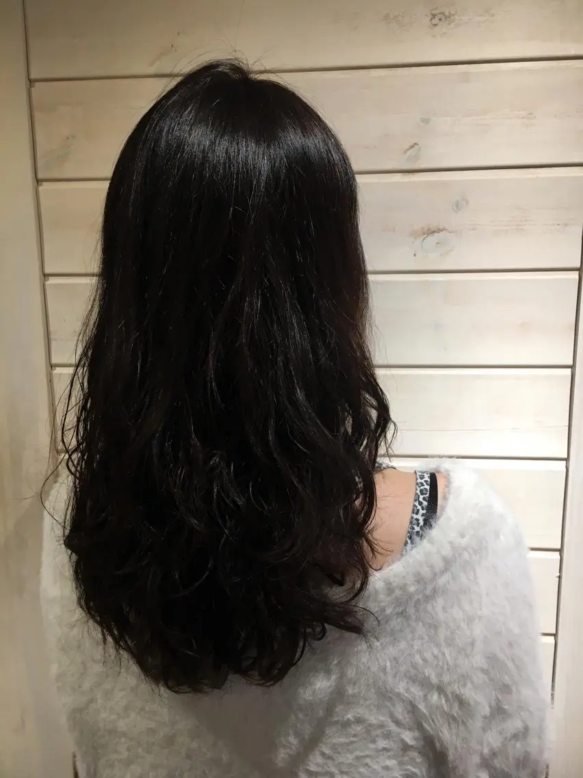 セミロング パーマ 野崎 ひかりのヘアスタイル