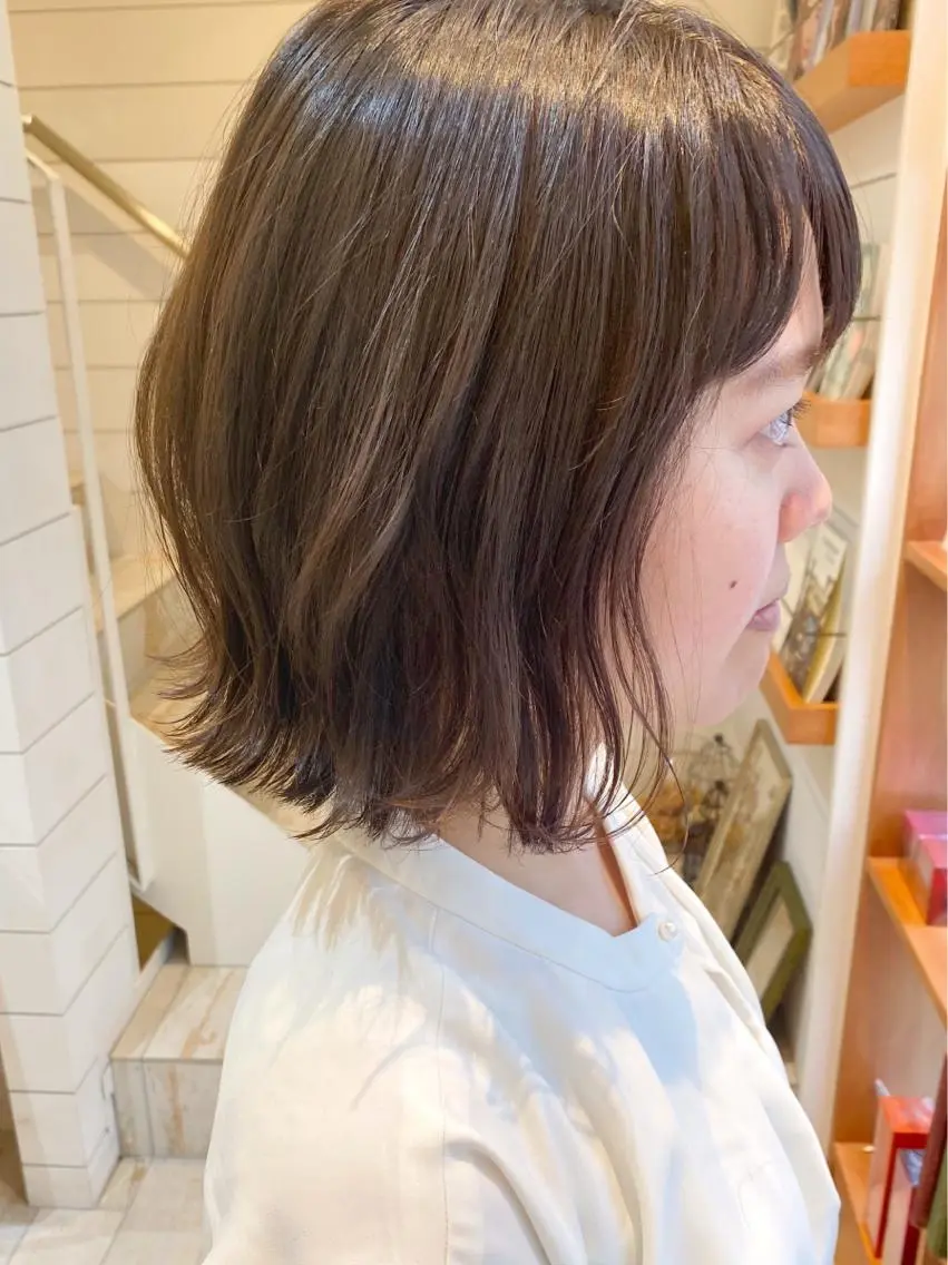 ミディアム カラー カット ヘアカラー トリートメント 赤み消し/透明感 🪽◝✩ 武者春花のヘアスタイル