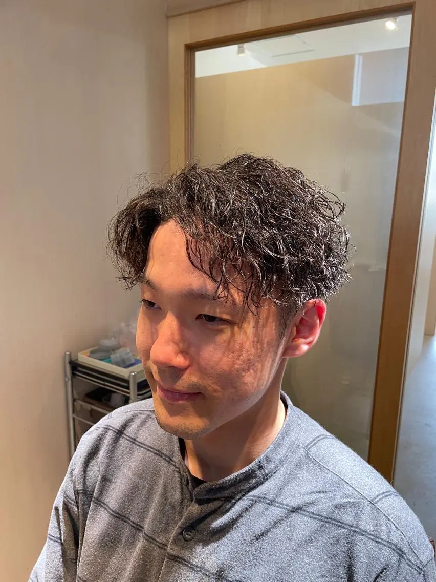 ショート パーマ メンズ 🌙19時以降通える メンズ専門 コーダイのヘアスタイル