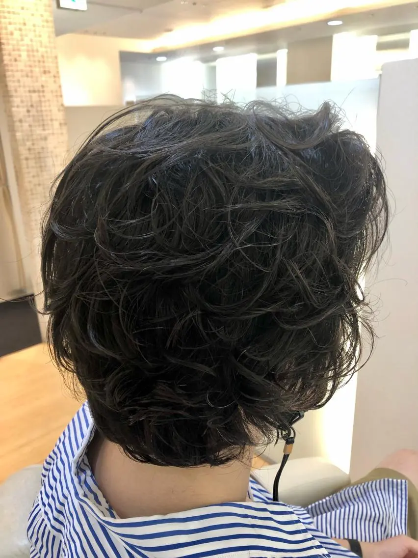 ショート カット パーマ 山岡 徹也のヘアスタイル