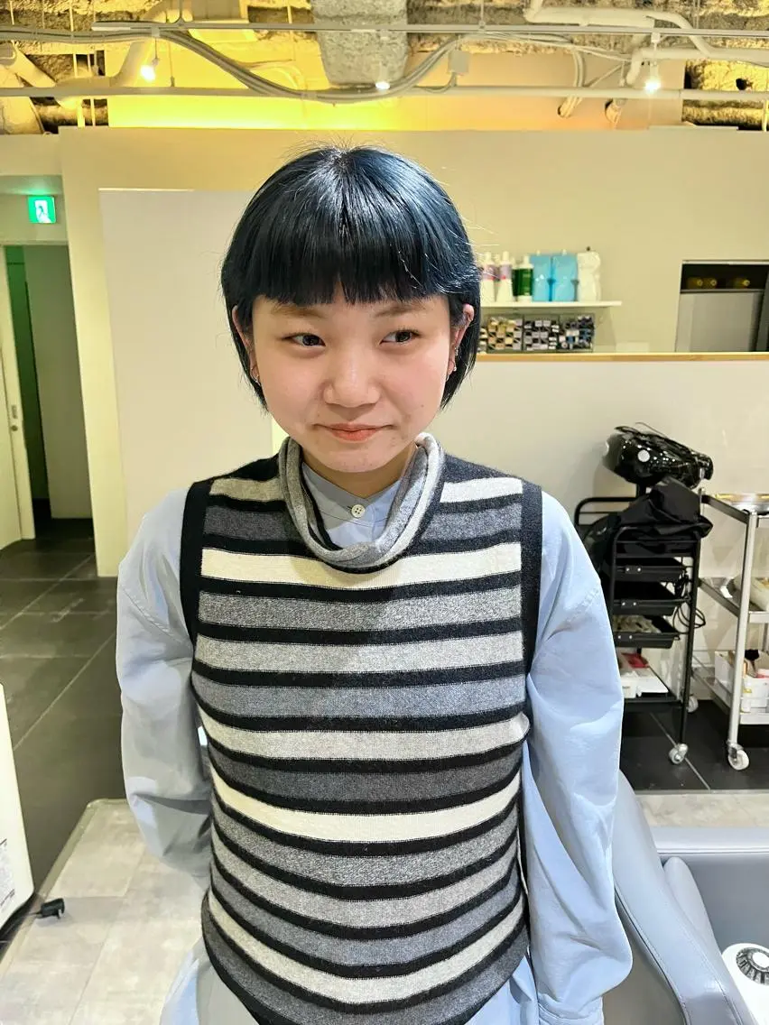 ショート カラー ブリーチ ブルーカラー ケアブリーチ ダブルカラー ハイトーンカラー カット ヘアカラー ショート/パーマ/ カラー/FUKOのヘアスタイル