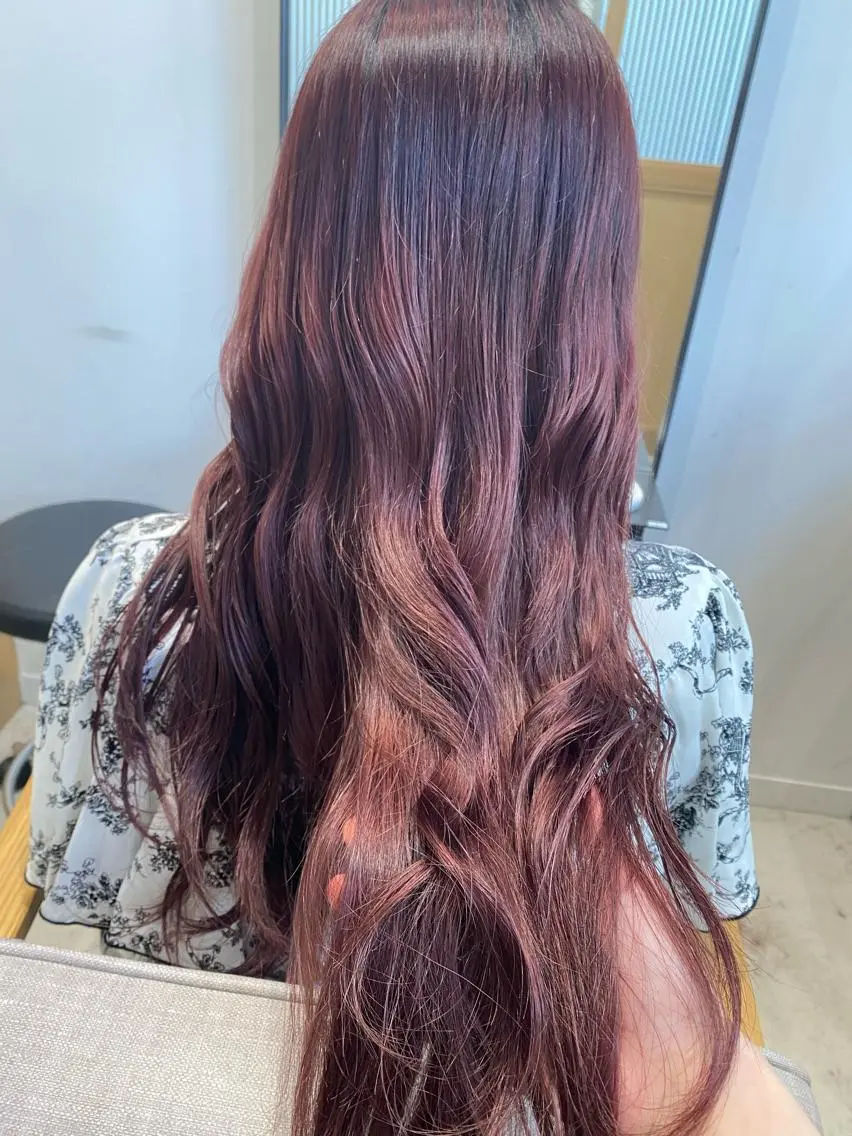 ロング カラー ブリーチ ラベンダーカラー ピンクカラー ピンクラベンダー カット ヘアカラー 🎀透明感ナチュラル ガーリー🎀yuhiのヘアスタイル