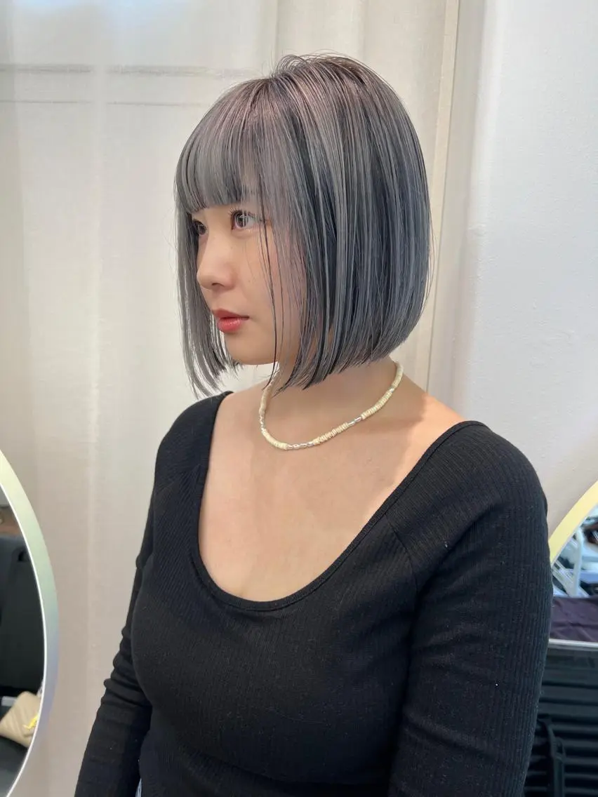ショート カラー ヘアアレンジ ハイライトカラー ボブ ハイライト レイヤー🌟艶カラー 🕊まやのヘアスタイル