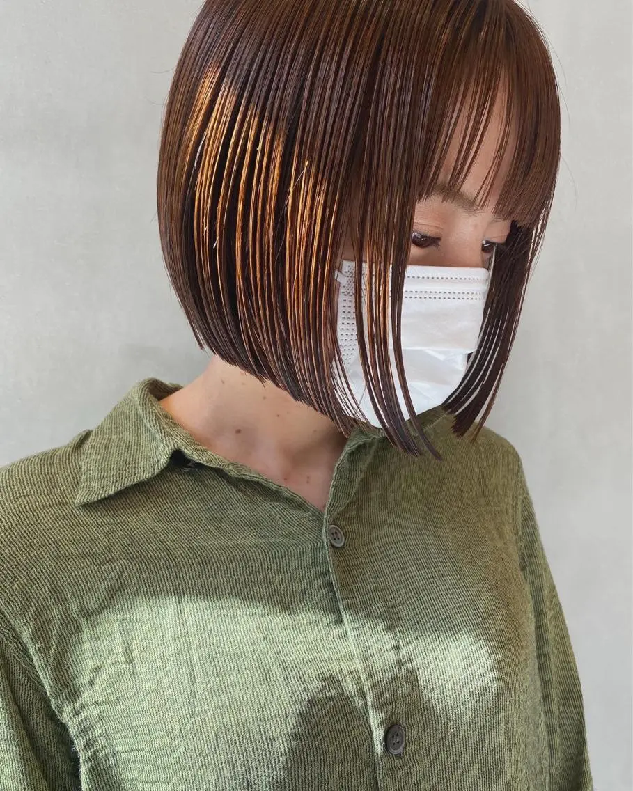 ショート カラー カット ヘアカラー トリートメント センターパート/ レイヤー/ayuのヘアスタイル