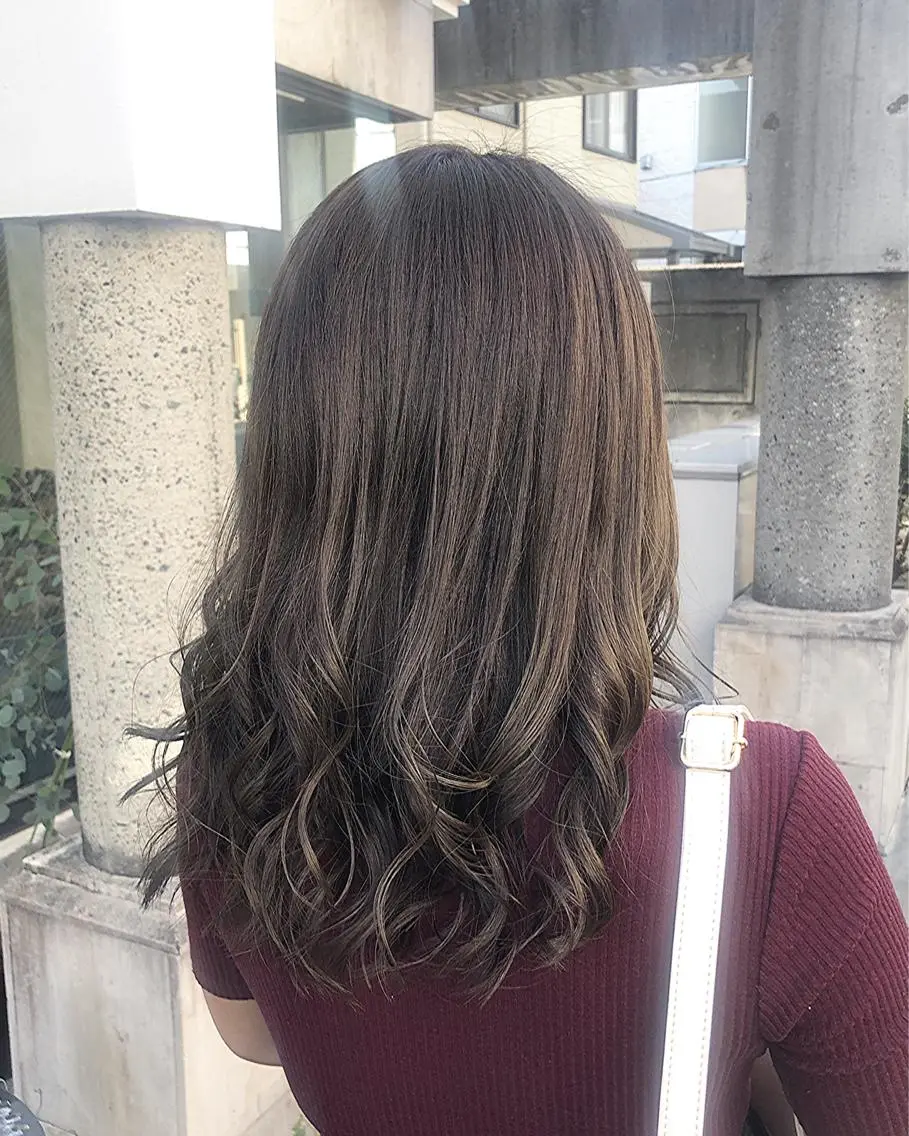 セミロング カラー ヘアアレンジ ヘアカラー トリートメント ヘアセット TOKI /透明感/原宿のヘアスタイル