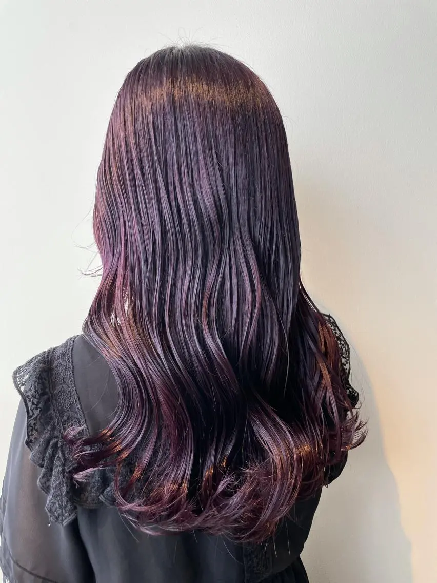 ミディアム カラー ディープラベンダー ラベンダーカラー 🫧透明感ケアカラー 守利🫧のヘアスタイル