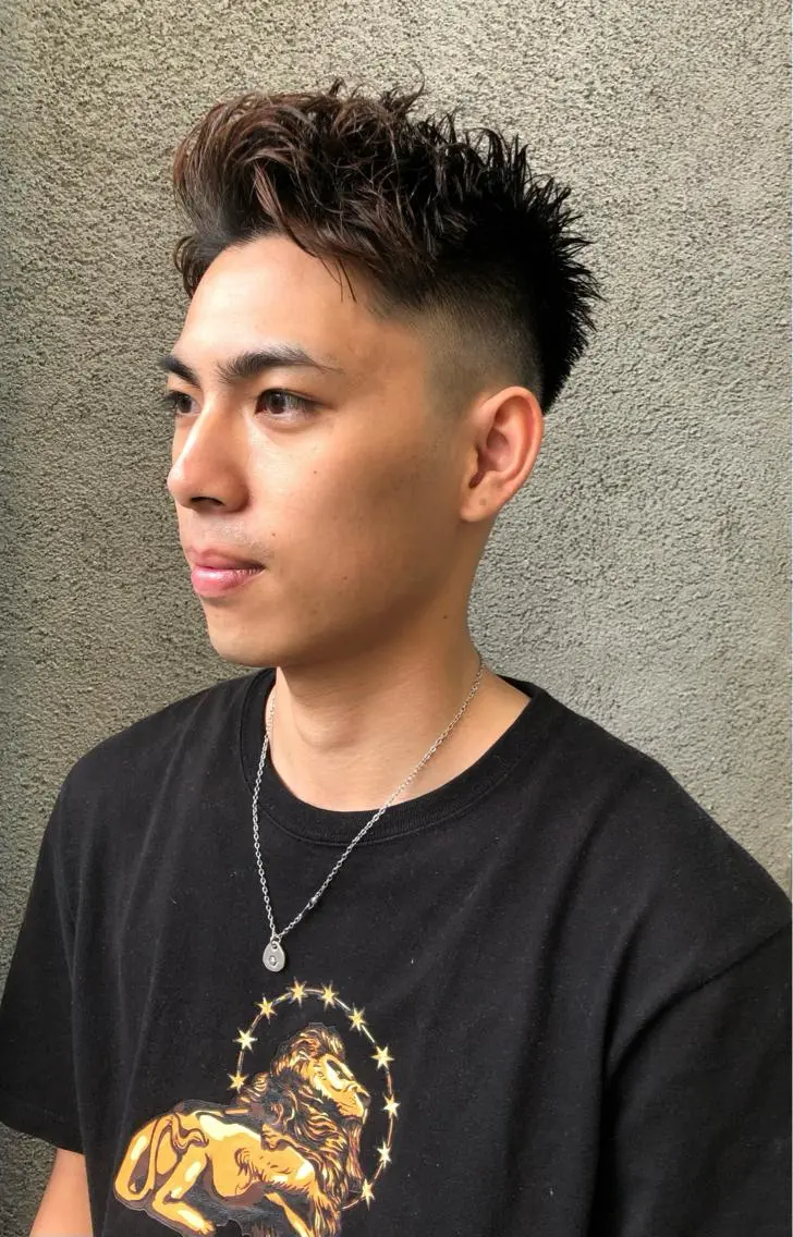 ショート メンズ フェードカット スパイキーショート ショートヘア kazuki iconのヘアスタイル