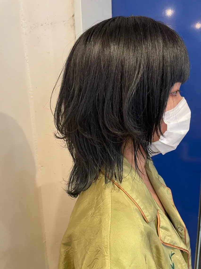 ミディアム カラー ウルフカット カット ヘアカラー トリートメント レイヤー/似合わせ TAKUYAのヘアスタイル