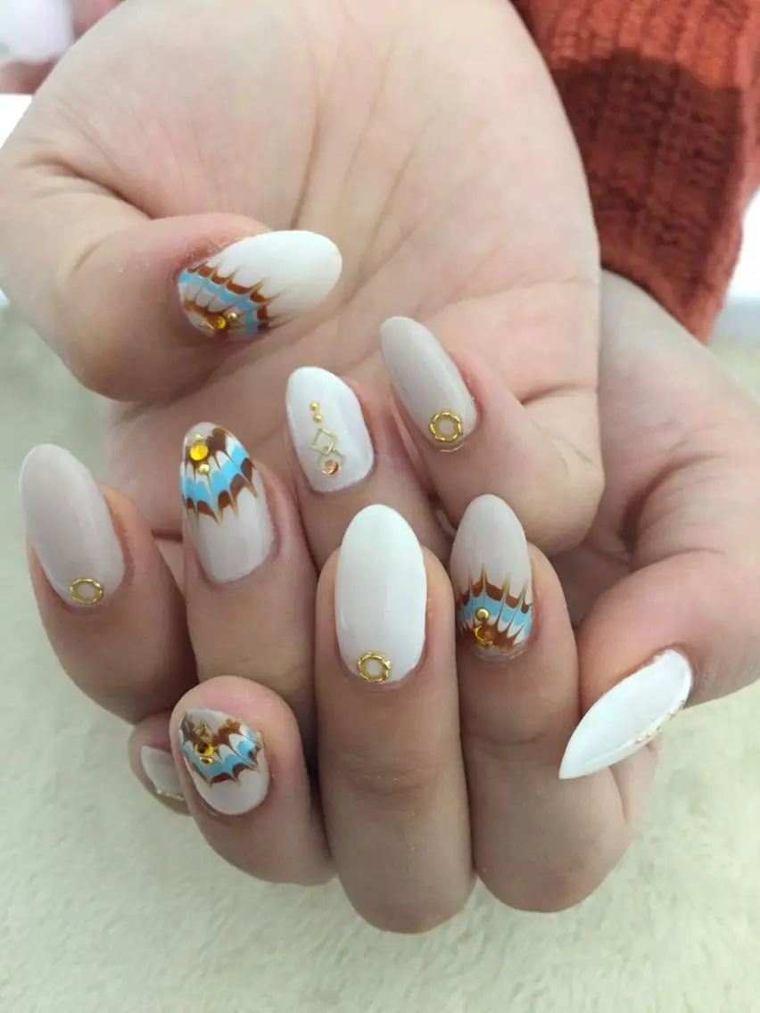 ネイル ピーコックネイル MyurioNail みわこのネイルデザイン