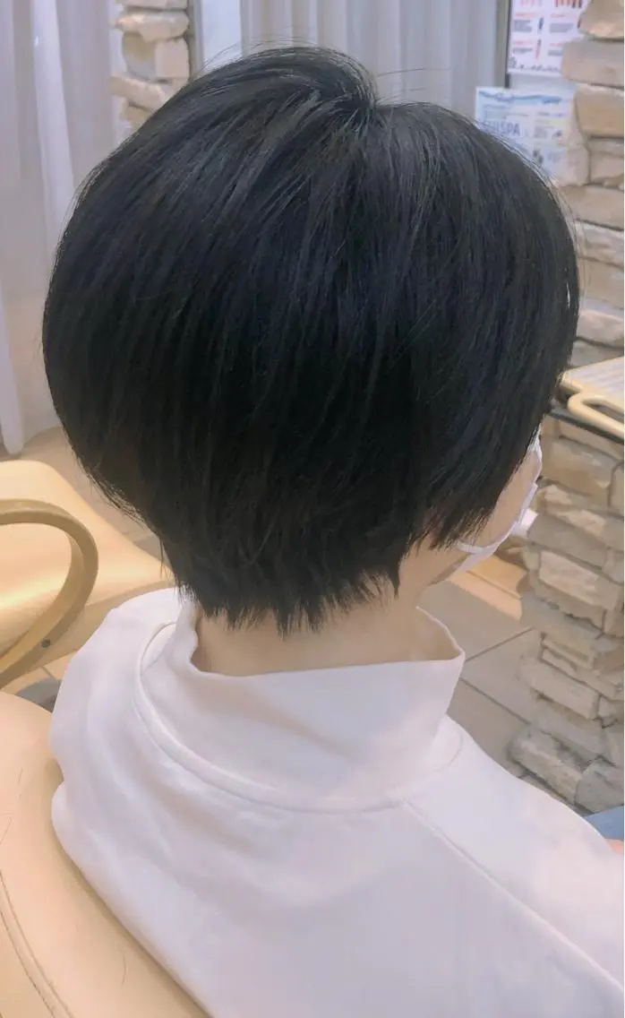 ショート 切りっぱなしボブ ショートボブ 丸みショート ボブ くびれヘア 髪質改善ストレート ⚡️下ノ村柊斗⚡️のヘアスタイル