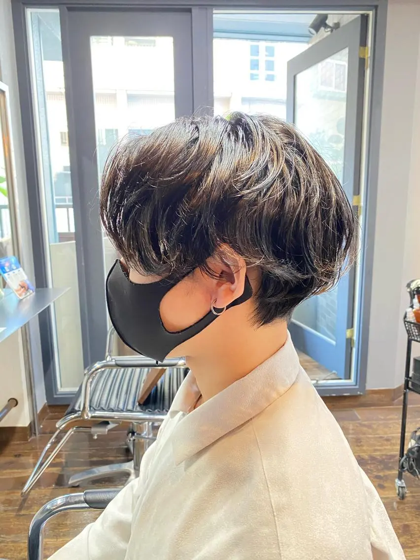 ショート カラー パーマ ヘアアレンジ メンズ カルマパーマ メンズパーマ ✨前田 優・2拠点✨ ✨恵比寿・札幌店✨のヘアスタイル