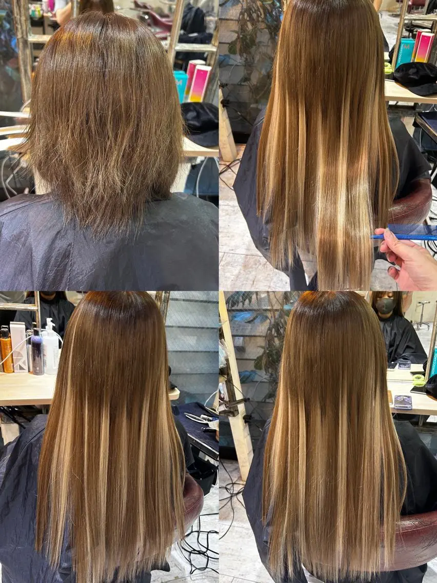 ロング カラー カット ヘアカラー トリートメント エクステ ササ キのヘアスタイル