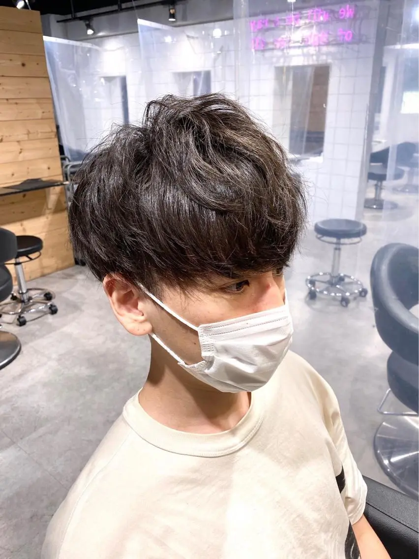 ミディアム カラー ヘアアレンジ カット ヘアカラー トリートメント ヘッドスパ ヘアセット ✨【公式】渋谷メンズ サロン BLUCK✨のヘアスタイル