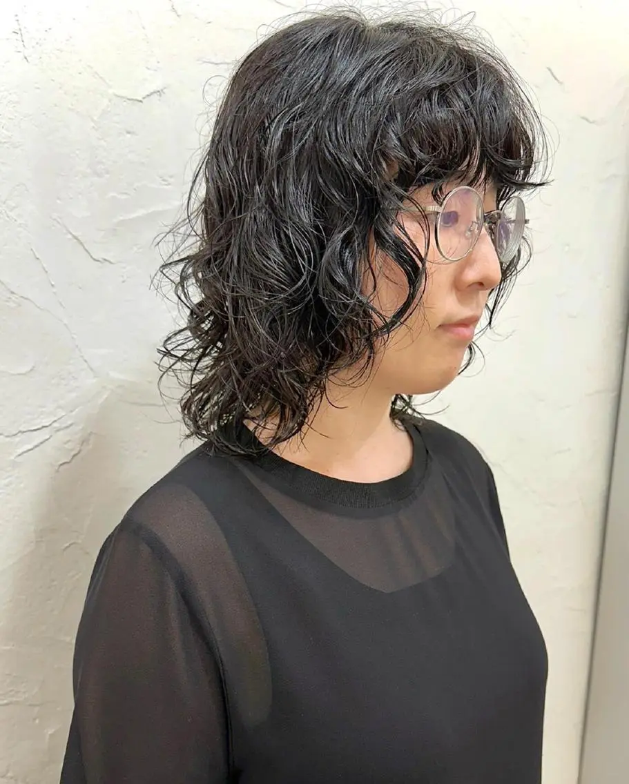 ショート カラー パーマ 切りっぱなしボブ 前下がりボブ ショートボブ 黒髪 デザインカラー 髪質改善 縮毛矯正/ レイヤー/銀座/本木のヘアスタイル
