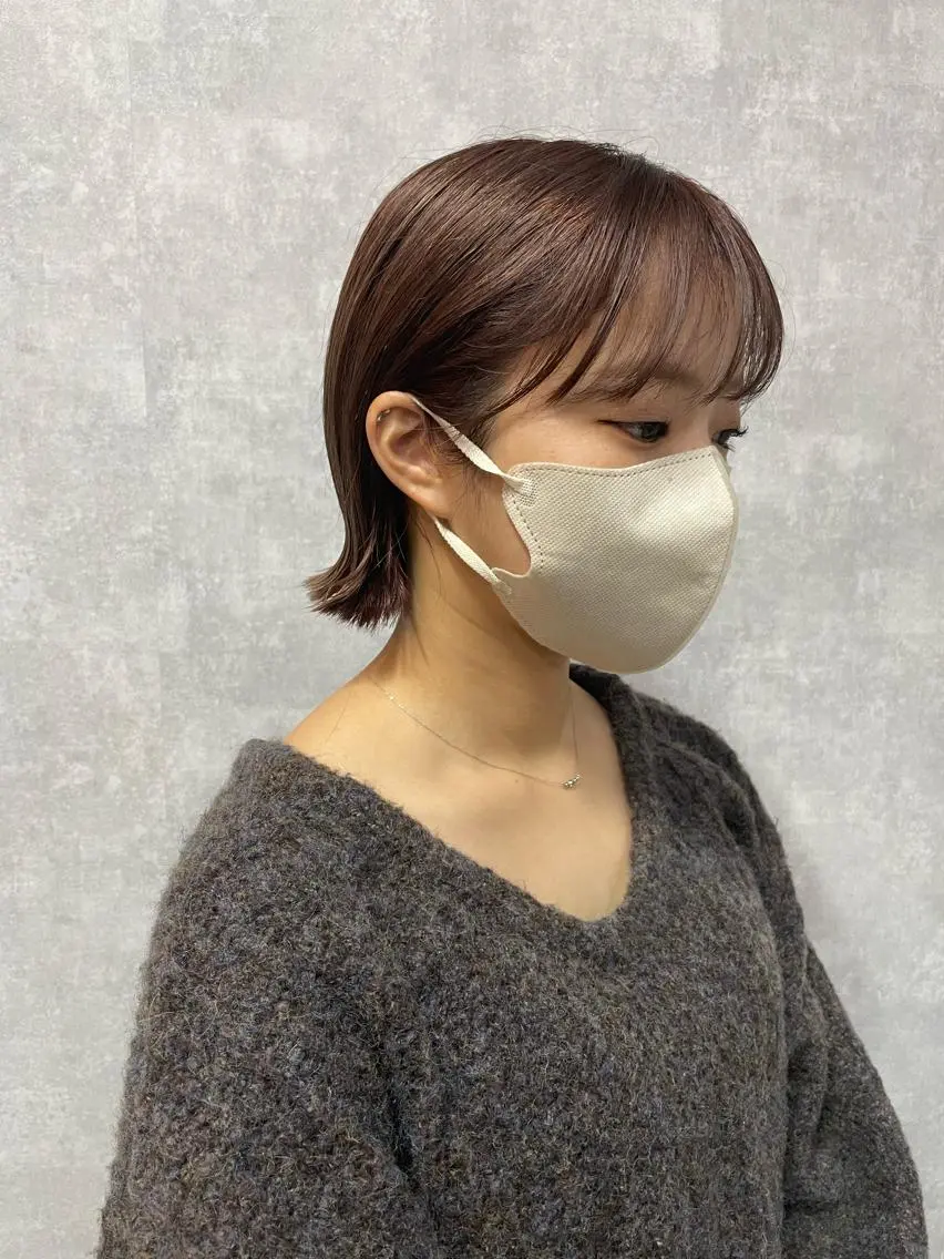 ショート 切りっぱなしボブ ショートボブ ハンサムショート 丸みショート アッシュ モテ髪/ボブ/ショー ト/アダチフウトのヘアスタイル