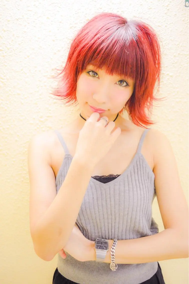 ショート カラー ボブ 外ハネヘア エクステリピート率 No.1 菊池　悠介のヘアスタイル
