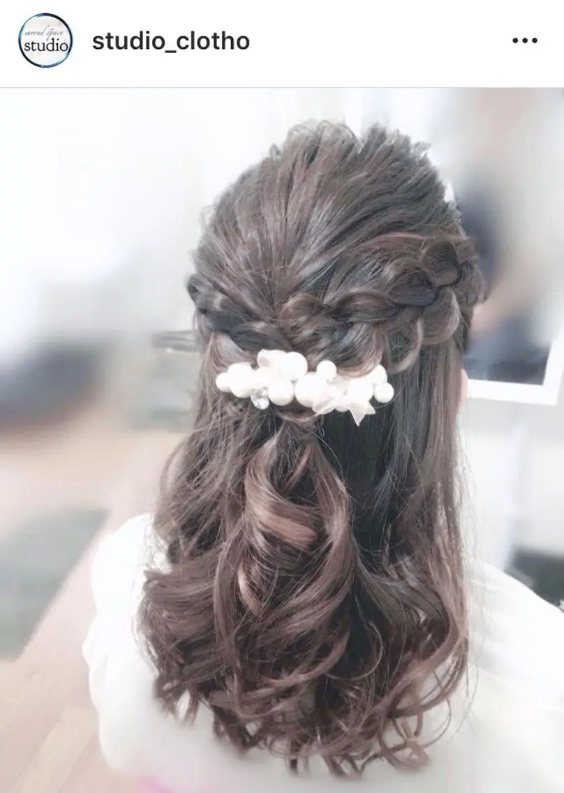 ヘアアレンジ ハーフアップ 着物ヘア 結婚式・ブライダル ヒロ(hiro) •スタジオヒロのヘアスタイル