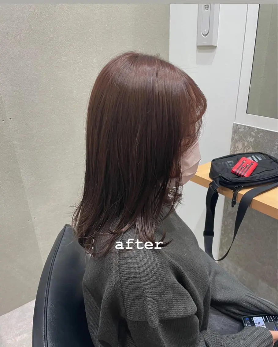 ミディアム カット ヘアカラー トリートメント minatsu 東京の技術を京都でのヘアスタイル