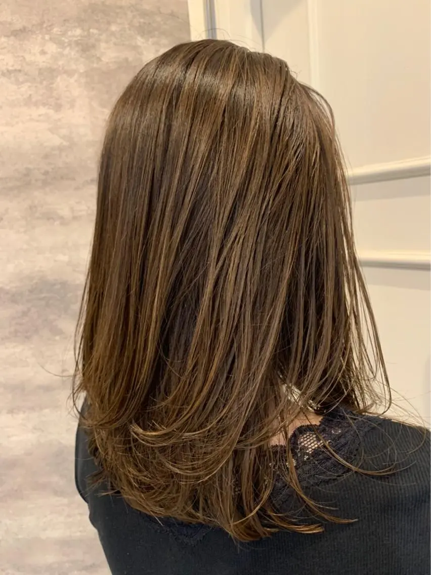 ミディアム カラー ベージュカラー トリートメント 酸熱トリートメント 🫟Blanco🫟 Color&Careのヘアスタイル